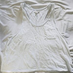 American Eagle Women's Light Light Blue Sleeveless Racerback Tank Top Size L